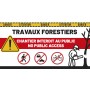 TRAVAUX FORESTIERS - Banderole de 150x80cm - 6 œillets sur renfort