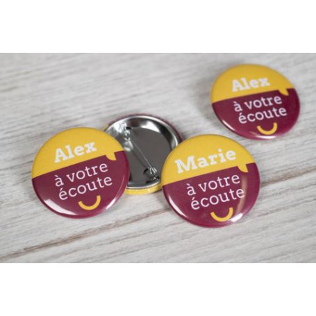 Badges Avec Épine De Sûreté Enterprise - Lot De 250 Pièces 38mm